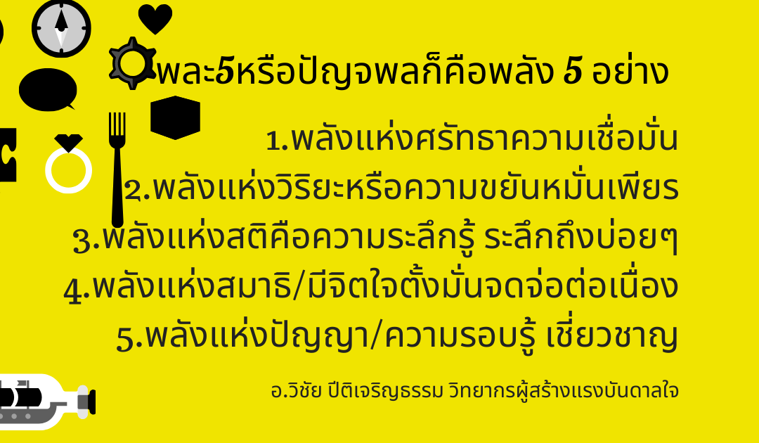 พละ5หรือปัญจพลก็คือพลัง 5 อย่าง